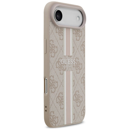 MagSafe-kotelo Apple iPhone 17 Airille, Guess, 4G Printed Stripes, Pinkki