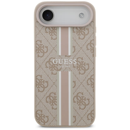 MagSafe-kotelo Apple iPhone 17 Airille, Guess, 4G Printed Stripes, Pinkki