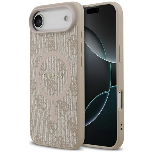 MagSafe-kotelo Apple iPhone 17 Airille, Guess, 4G Ring Classic Logo, Pinkki