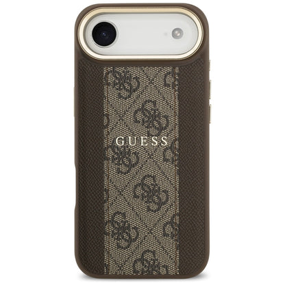 MagSafe-kotelo Apple iPhone 17 Airille, Guess, 4G Stripe, Ruskea
