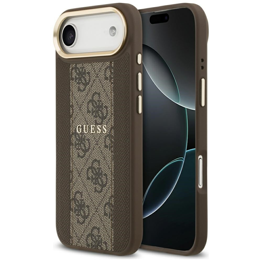 MagSafe-kotelo Apple iPhone 17 Airille, Guess, 4G Stripe, Ruskea