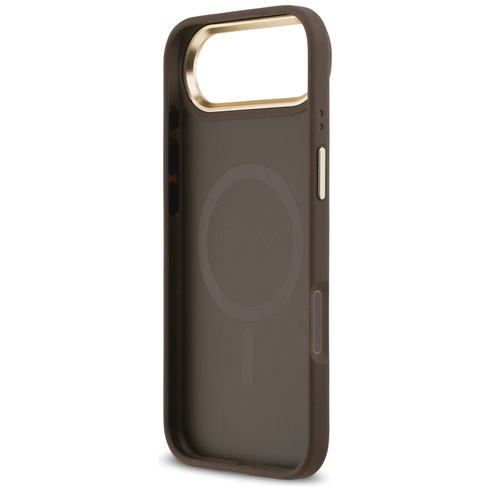 MagSafe-kotelo Apple iPhone 17 Airille, Guess, 4G Stripe, Ruskea