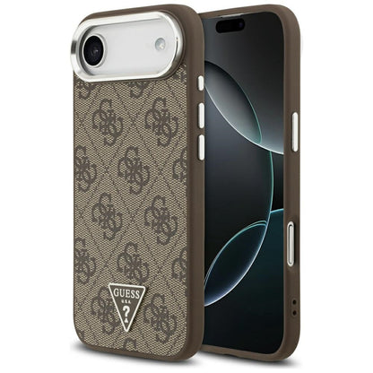MagSafe-kotelo Apple iPhone 17 Airille, Guess, 4G Triangle Logo, Ruskeahopea