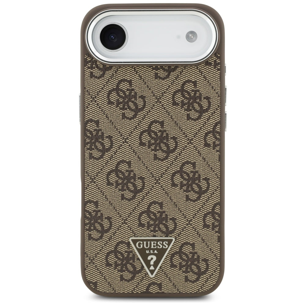 MagSafe-kotelo Apple iPhone 17 Airille, Guess, 4G Triangle Logo, Ruskeahopea