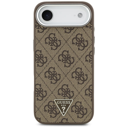 MagSafe-kotelo Apple iPhone 17 Airille, Guess, 4G Triangle Logo, Ruskeahopea