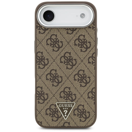 MagSafe-kotelo Apple iPhone 17 Airille, Guess, 4G Triangle Logo, Ruskeahopea