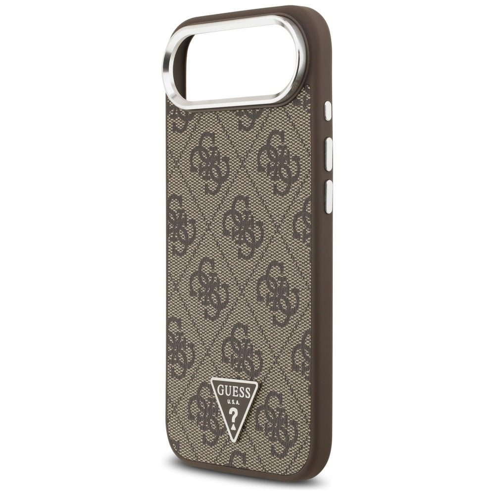MagSafe-kotelo Apple iPhone 17 Airille, Guess, 4G Triangle Logo, Ruskeahopea