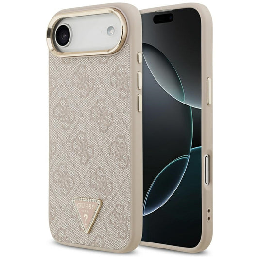 MagSafe-kotelo Apple iPhone 17 Airille, Guess, 4G Triangle Logo, Kultainen Pinkki