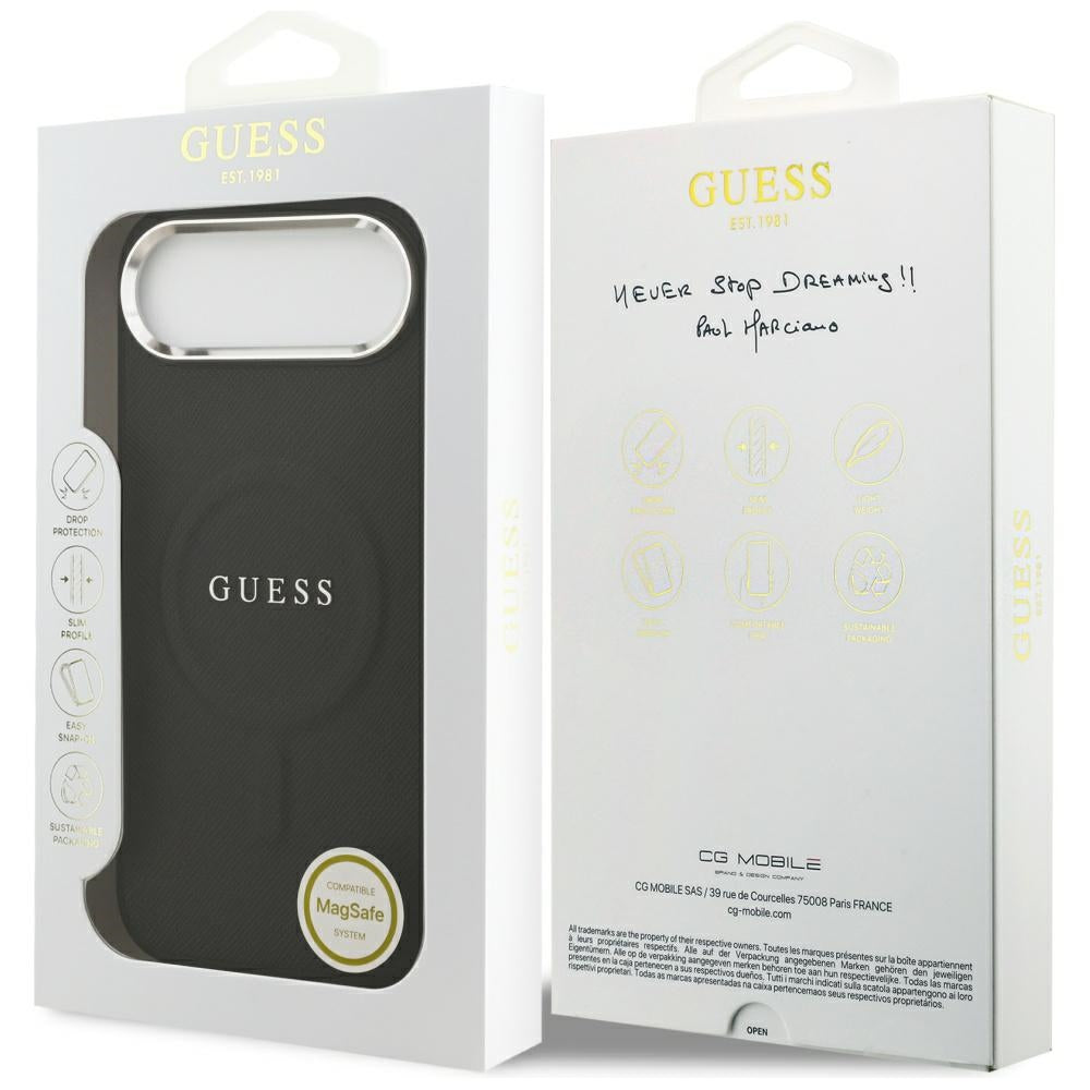 MagSafe-kotelo Apple iPhone 17 Airille, Guess, Classic Logo, Musta