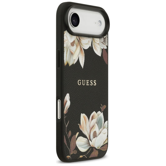 MagSafe-kotelo Apple iPhone 17 Airille, Guess, Grained Flowers, Musta