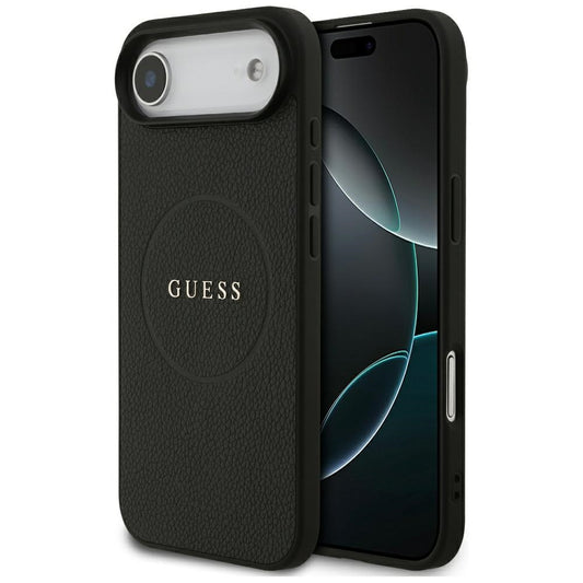 MagSafe-kotelo Apple iPhone 17 Airille, Guess, Grained Gold Ring, Musta