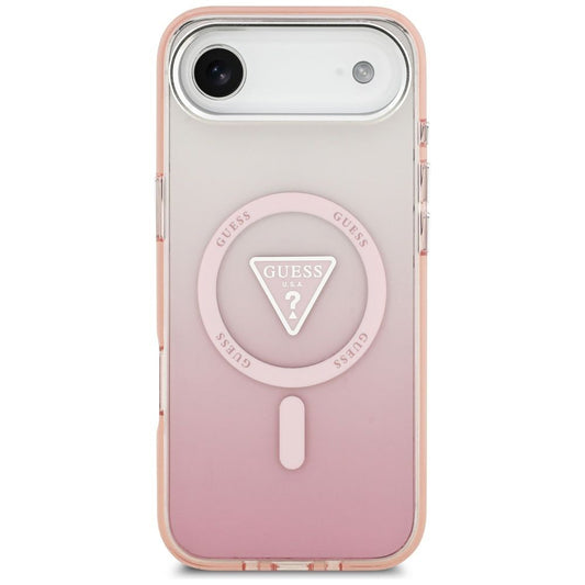 MagSafe-kotelo Apple iPhone 17 Airille, Guess, IML Gradient Triangle -logo, Pinkki