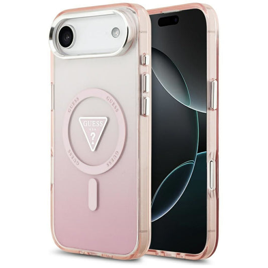 MagSafe-kotelo Apple iPhone 17 Airille, Guess, IML Gradient Triangle -logo, Pinkki
