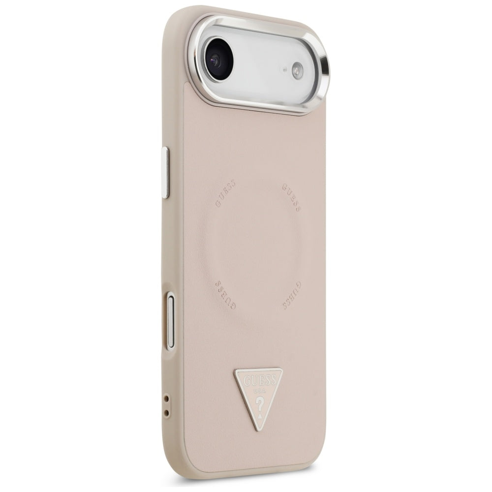 MagSafe-kotelo Apple iPhone 17 Airille, Guess, Triangle Logo, Hopeanpunainen