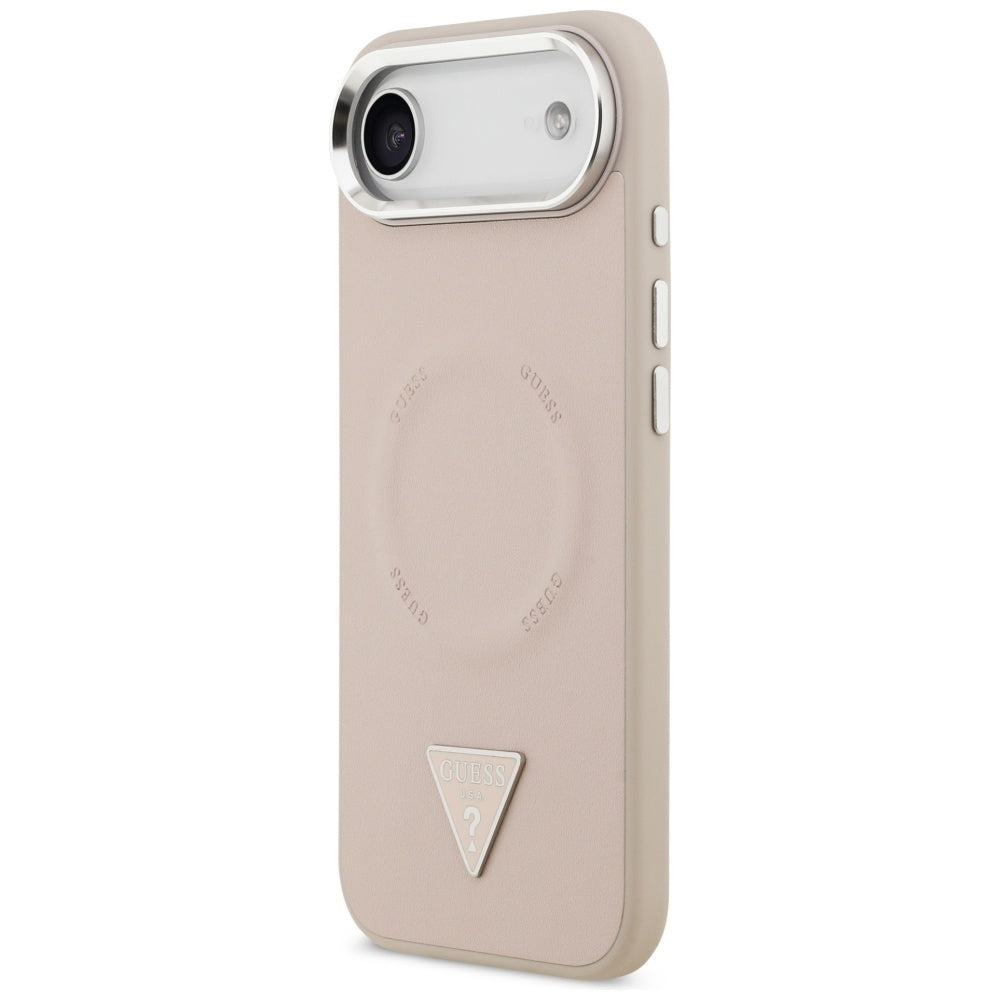 MagSafe-kotelo Apple iPhone 17 Airille, Guess, Triangle Logo, Hopeanpunainen