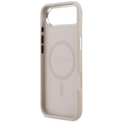 MagSafe-kotelo Apple iPhone 17 Airille, Guess, Triangle Logo, Hopeanpunainen