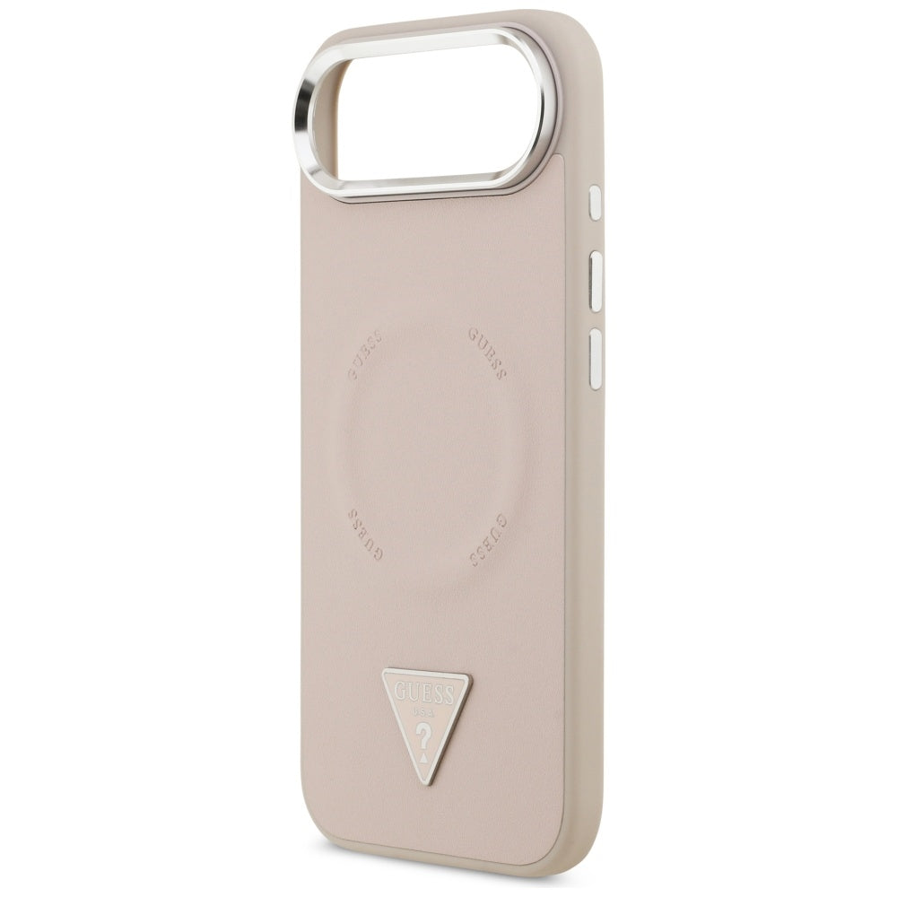 MagSafe-kotelo Apple iPhone 17 Airille, Guess, Triangle Logo, Hopeanpunainen