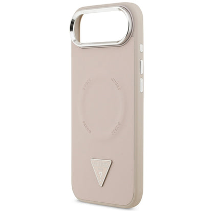 MagSafe-kotelo Apple iPhone 17 Airille, Guess, Triangle Logo, Hopeanpunainen