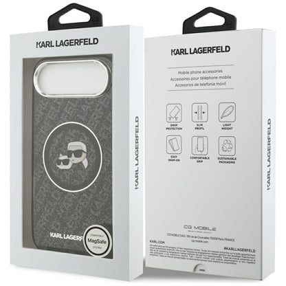MagSafe-kotelo Apple iPhone 17 Airille, Karl Lagerfeld, IML Glitter Karl & Choupette's Heads, Musta