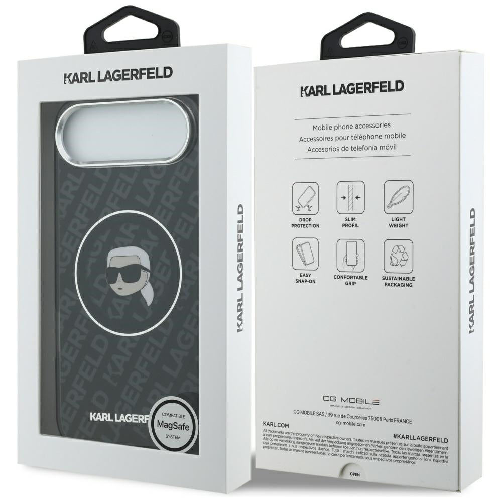 MagSafe-kotelo Apple iPhone 17 Airille, Karl Lagerfeld, IML Karl`s Head, Musta