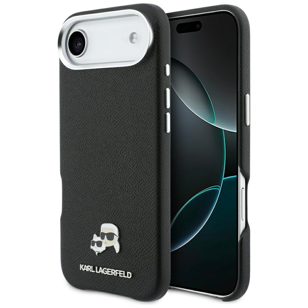 MagSafe-kotelo Apple iPhone 17 Airille, Karl Lagerfeld, Karl & Choupette Head's Pin, Musta