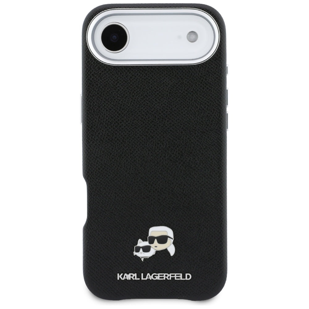 MagSafe-kotelo Apple iPhone 17 Airille, Karl Lagerfeld, Karl & Choupette Head's Pin, Musta