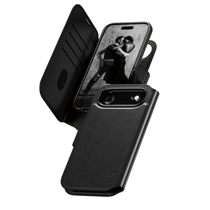 MagSafe-kotelo Apple iPhone 17 Airille, PanzerGlass, Care Feature Tango Two-in-One, Musta