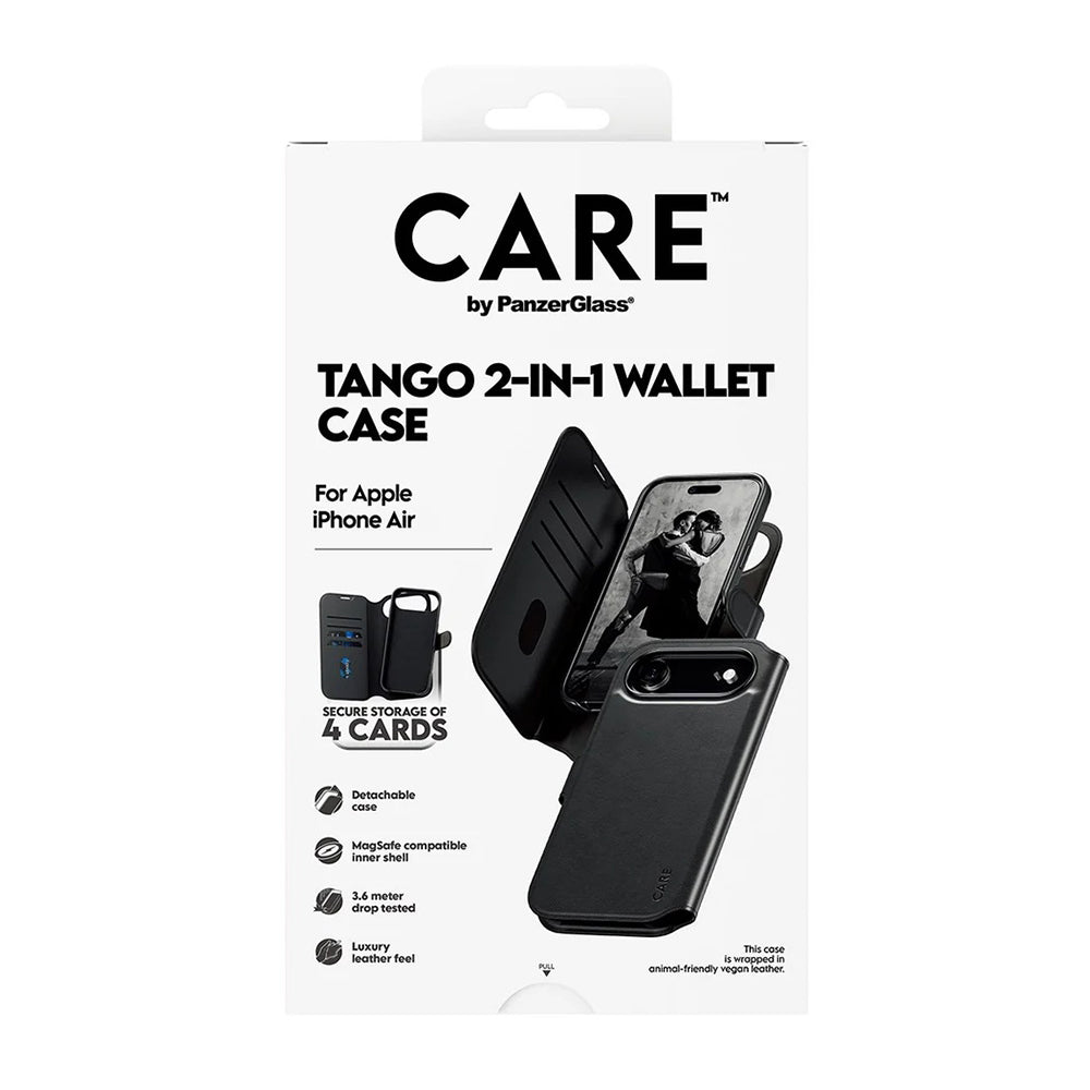 MagSafe-kotelo Apple iPhone 17 Airille, PanzerGlass, Care Feature Tango Two-in-One, Musta