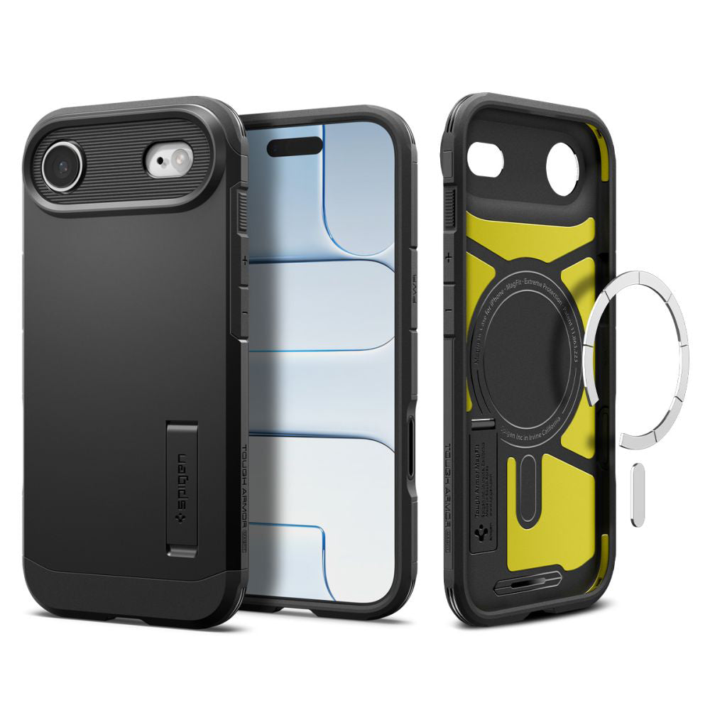 MagSafe-kotelo Apple iPhone 17 Airille, Spigen, Tough Armor T, Musta