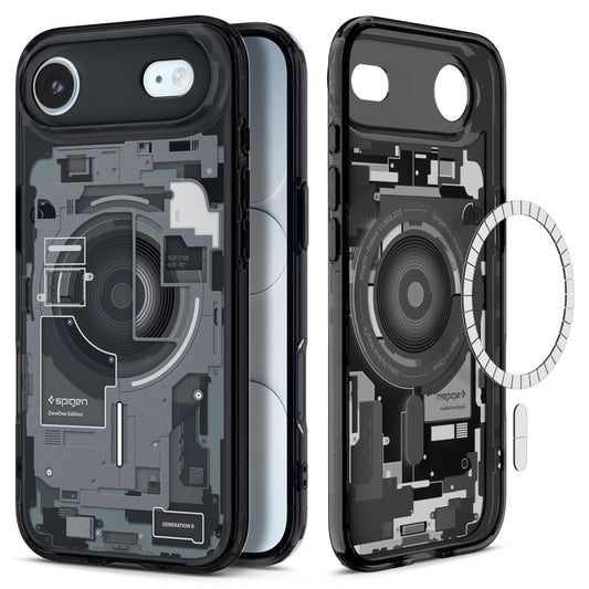 MagSafe-kotelo Apple iPhone 17 Airille, Spigen, Ultra Hybrid Zero One, Musta