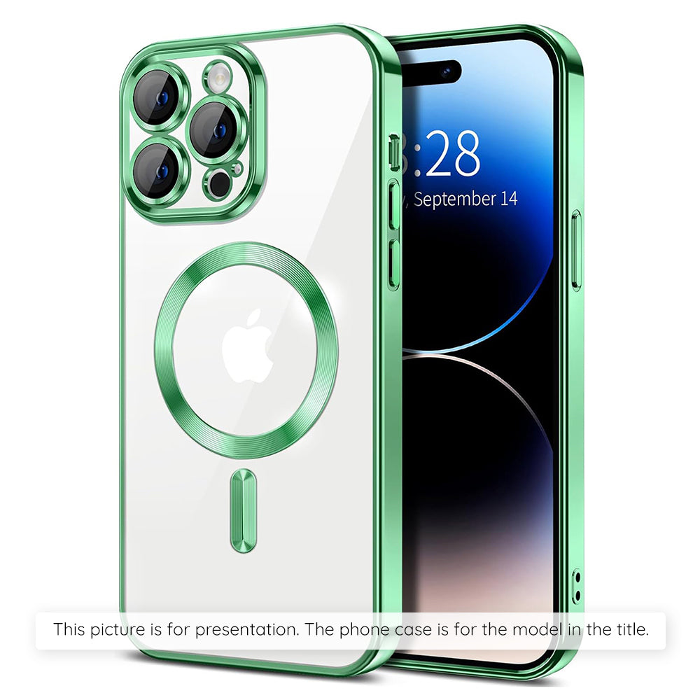 MagSafe-kotelo Apple iPhone 17 Airille, Techsuit, Luxury Crystal, Vaaleanvihreä