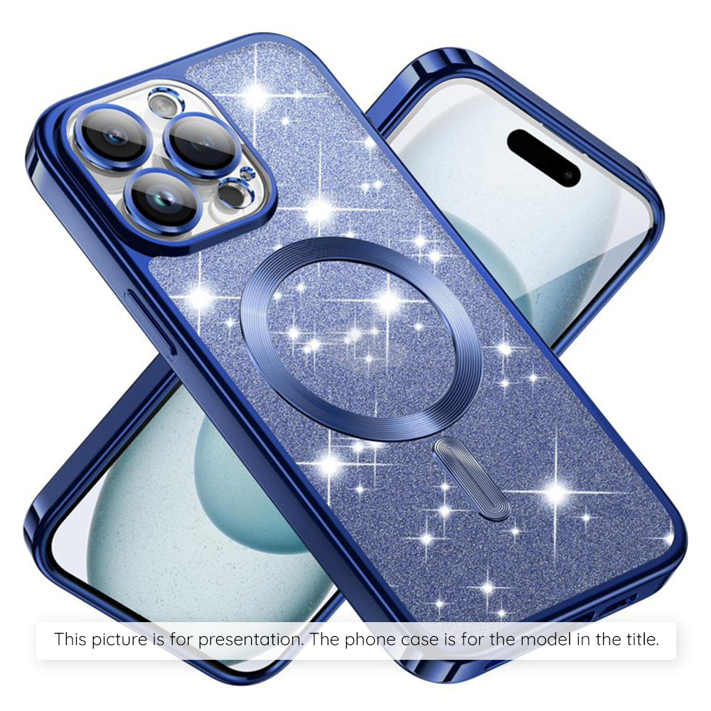 MagSafe-kotelo Apple iPhone 17 Airille, Techsuit, Luxury Glitter, Sininen