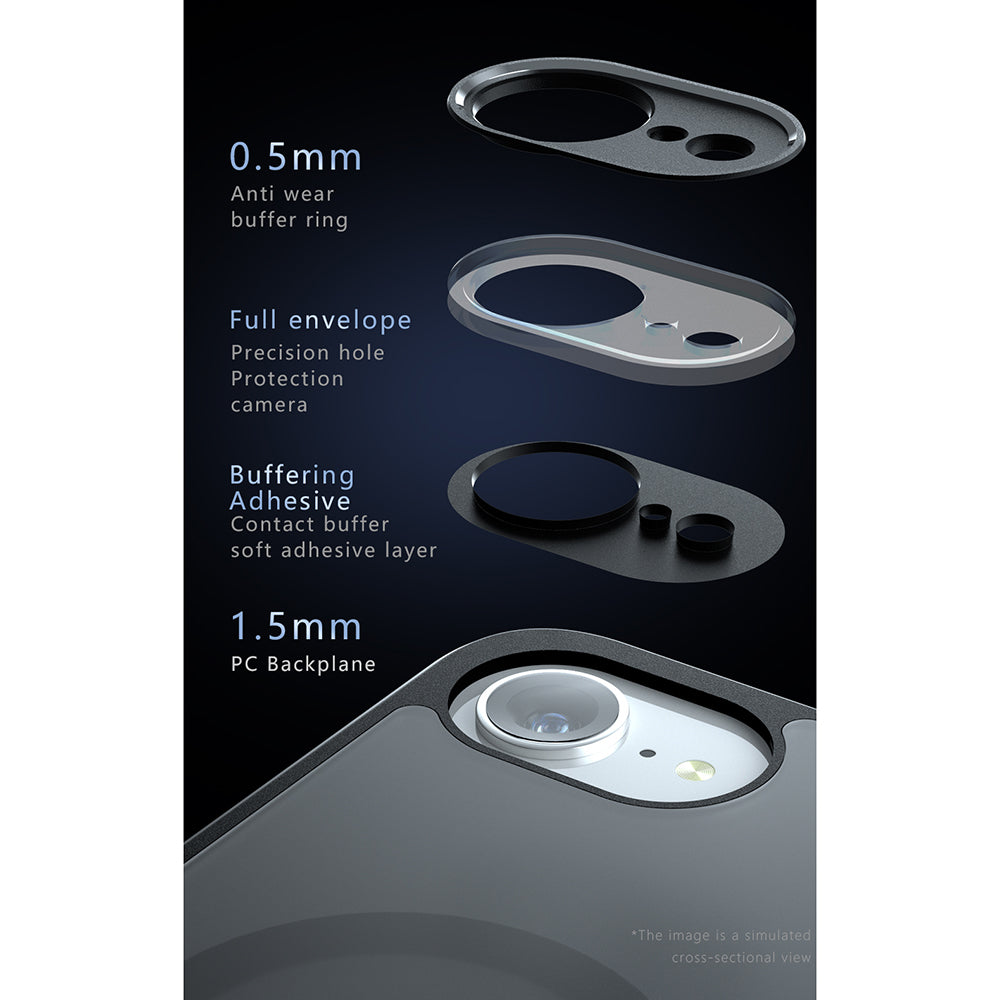 MagSafe-kotelo Apple iPhone 17 Airille, Techsuit, PureFrost, Musta