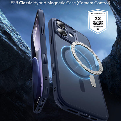 MagSafe-kotelo Apple iPhone 17:lle, ESR, Classic Hybrid, Satinoitu Sininen