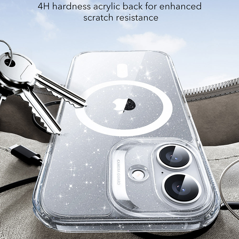MagSafe-kotelo Apple iPhone 17:lle, ESR, Classic Hybrid Shimmer, Läpinäkyvä