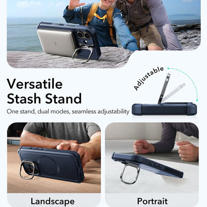 MagSafe-kotelo Apple iPhone 17:lle, ESR, Cyber Armor Kickstand, Sininen