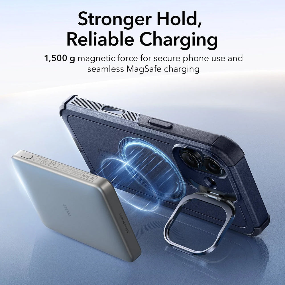 MagSafe-kotelo Apple iPhone 17:lle, ESR, Cyber Armor Kickstand, Sininen