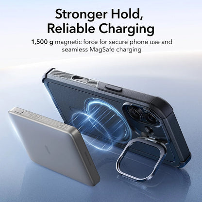 MagSafe-kotelo Apple iPhone 17:lle, ESR, Cyber Armor Kickstand, Musta