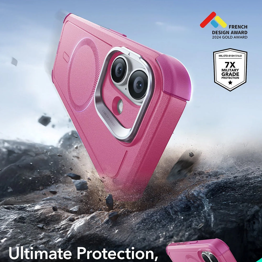 MagSafe-kotelo Apple iPhone 17:lle, ESR, Cyber Armor Kickstand, Pinkki