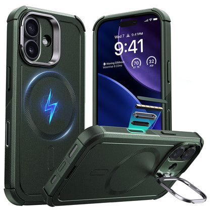 MagSafe-kotelo Apple iPhone 17:lle, ESR, Cyber Armor Kickstand, Vihreä