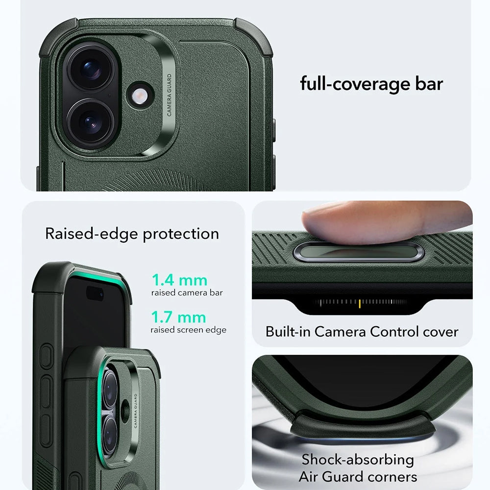 MagSafe-kotelo Apple iPhone 17:lle, ESR, Cyber, Vihreä