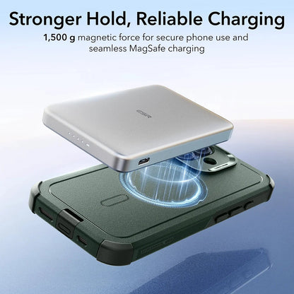 MagSafe-kotelo Apple iPhone 17:lle, ESR, Cyber, Vihreä
