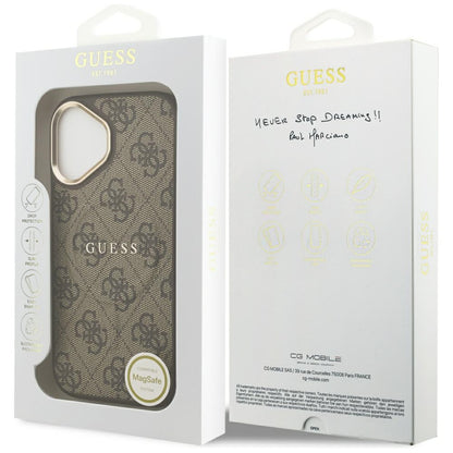 MagSafe-kotelo Apple iPhone 17:lle, Guess, 4G Classic, Ruskea