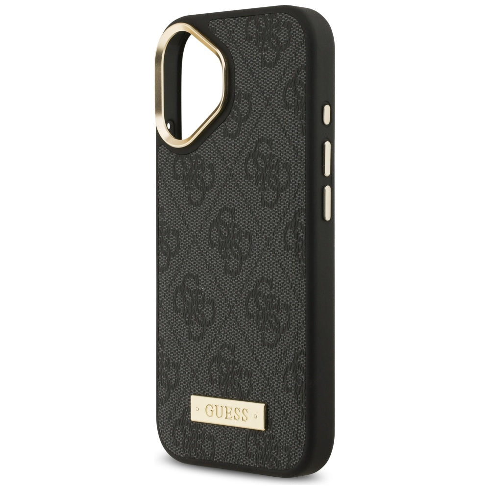 MagSafe-kuori Apple iPhone 17:lle, Guess, 4G Logo Plate, Musta