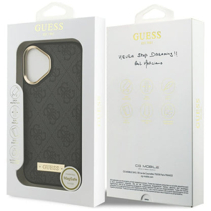MagSafe-kuori Apple iPhone 17:lle, Guess, 4G Logo Plate, Musta