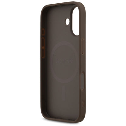 MagSafe-kotelo Apple iPhone 17:lle, Guess, 4G Printed Stripes, Ruskea
