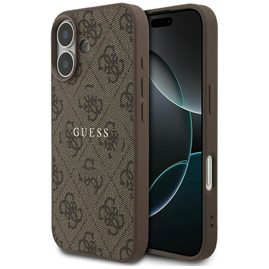 MagSafe-kotelo Apple iPhone 17:lle, Guess, 4G Ring Classic Logo, Ruskea