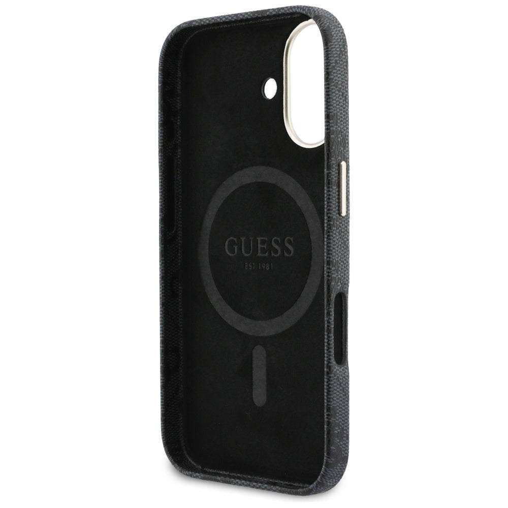 MagSafe-kotelo Apple iPhone 17:lle, Guess, 4G Script Logo, Musta