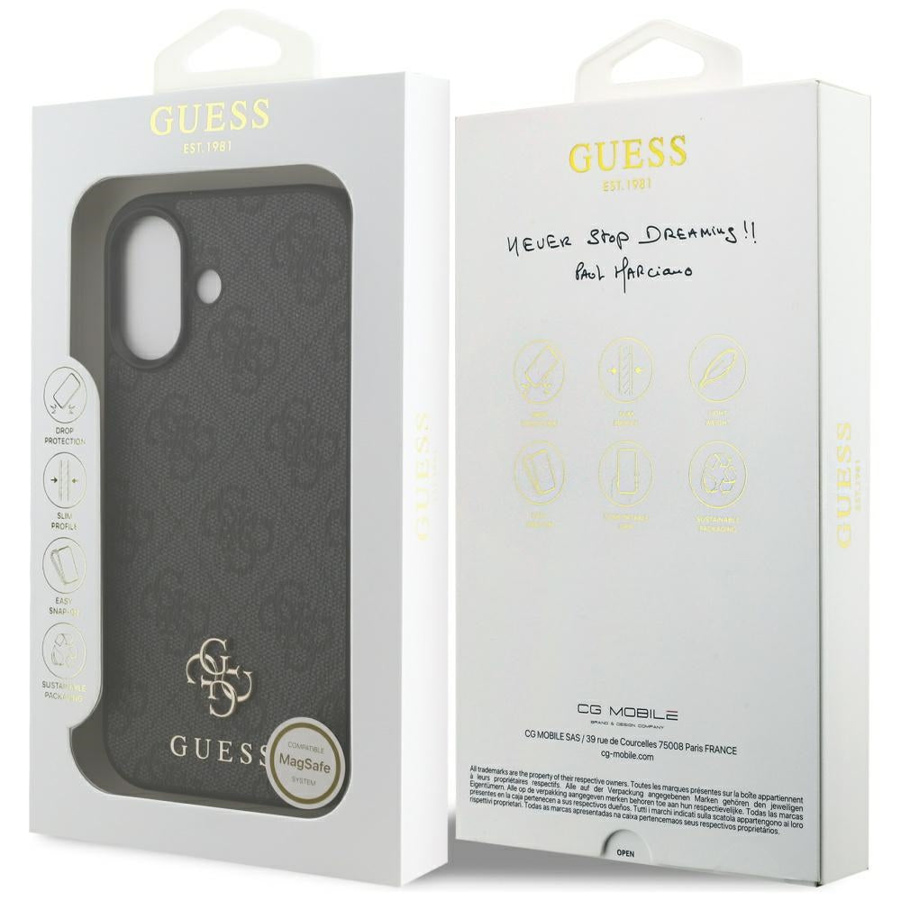 MagSafe-kotelo Apple iPhone 17:lle, Guess, 4G Small and Classic Logo, Musta