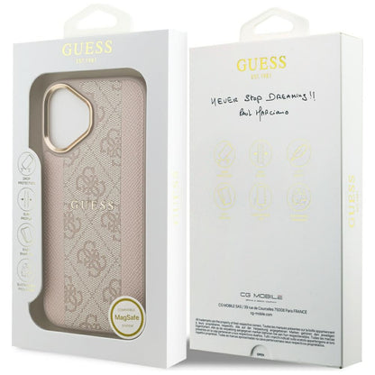 MagSafe-kotelo Apple iPhone 17:lle, Guess, 4G Stripe, Pinkki